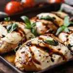 Balsamic Baked Chicken Breast with Mozzarella Cheese