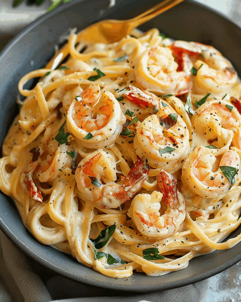 Creamy Tuscan Shrimp Linguine