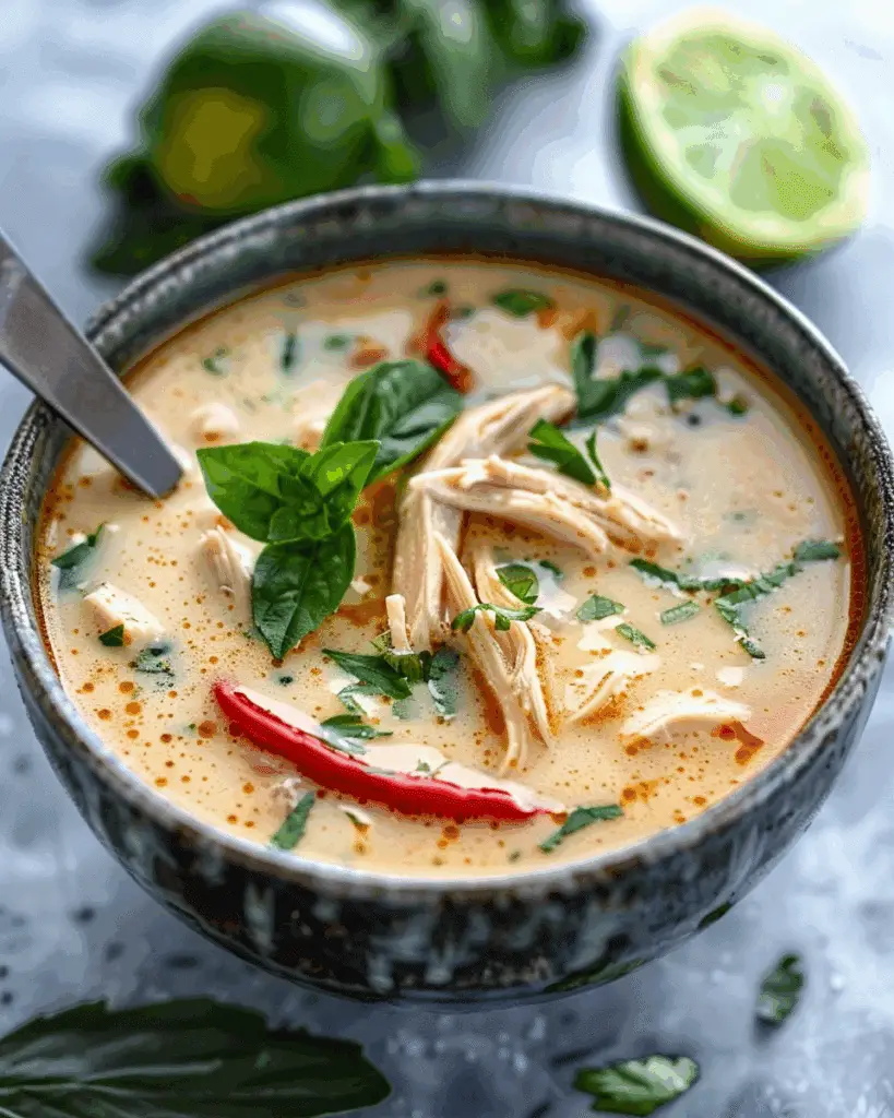Crockpot Thai Coconut Chicken Soup