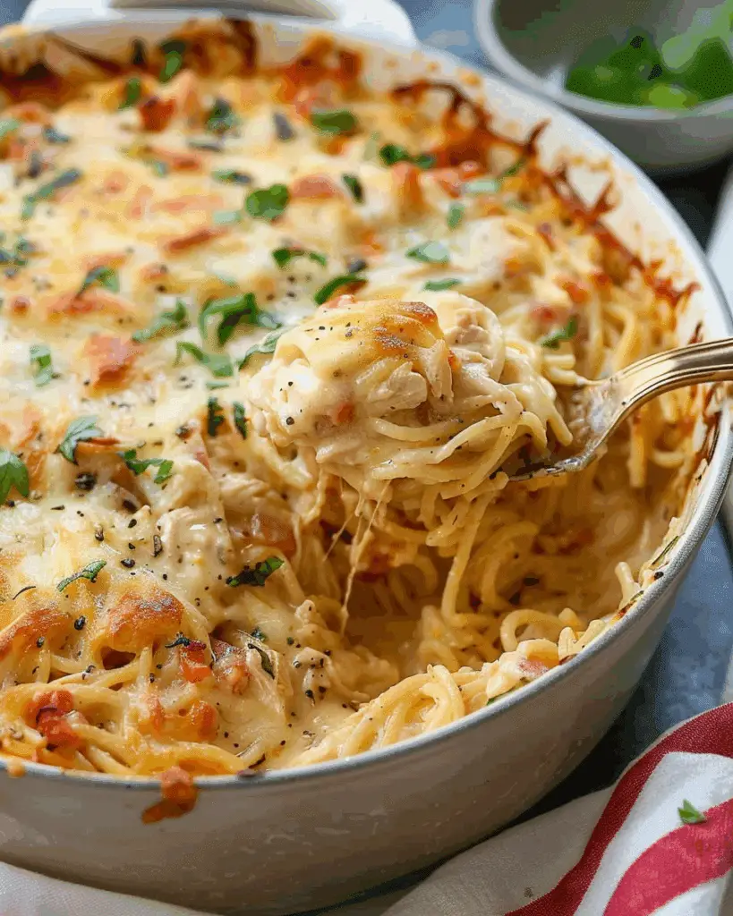 Homemade Chicken Spaghetti Casserole