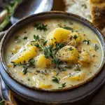 Hearty Cheddar Garlic Herb Potato Soup Recipe