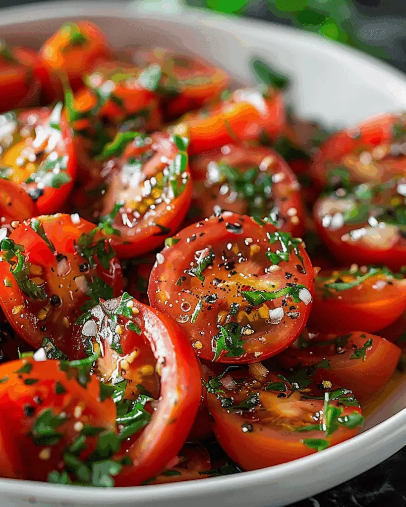 Fresh Tomato Garlic Salad