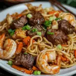 Steak Shrimp Noodles