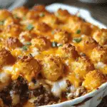 Cheesy Tater Tot Casserole with Ground Beef