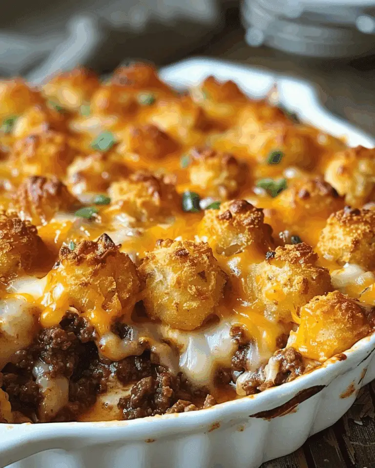 Cheesy Tater Tot Casserole with Ground Beef