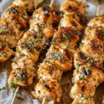 Grilled Ranch Garlic Parmesan Chicken Skewers