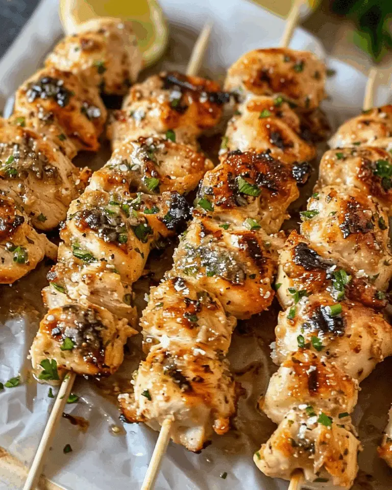 Grilled Ranch Garlic Parmesan Chicken Skewers