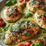 Creamy Garlic Pesto Chicken