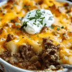 Cheesy Ground Beef and Potato Casserole