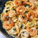 Shrimp Tortellini with Garlic Sauce