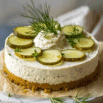 No-Bake Dill Pickle Cheesecake – Cool, Creamy, and Perfectly Tangy for the Bold at Heart