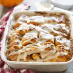 Pumpkin Cinnamon Roll Casserole