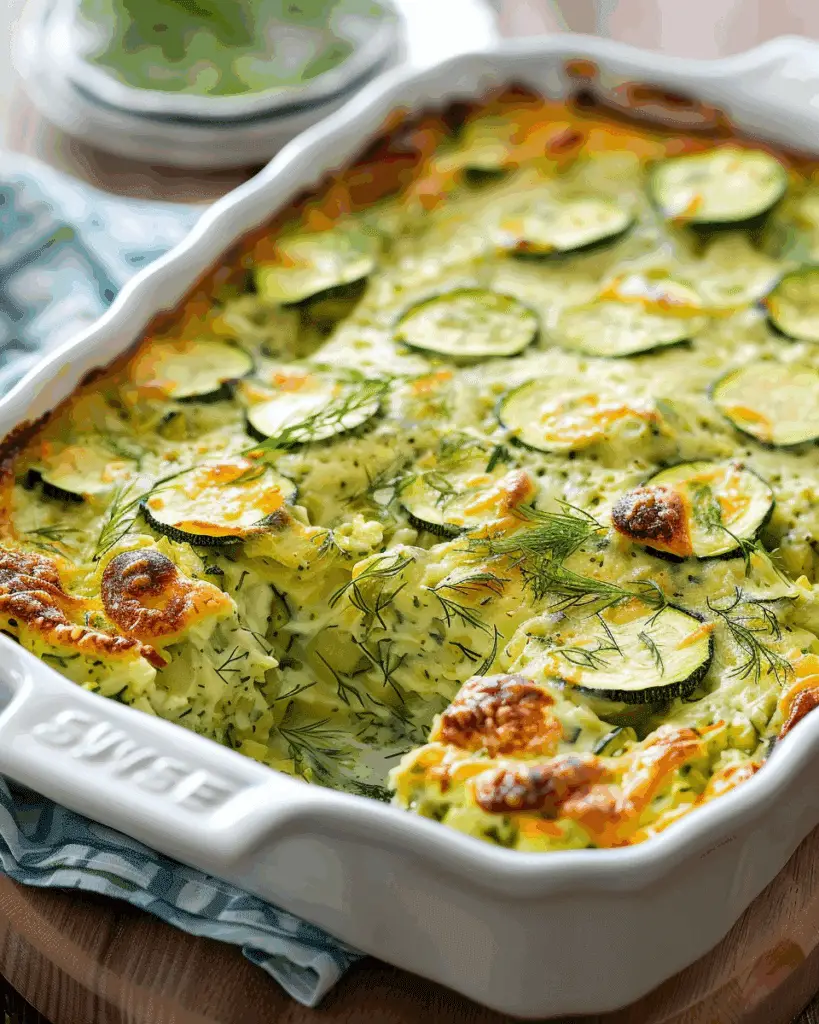 Cheesy Zucchini-Dill Casserole