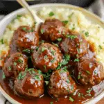 Slow Cooker Salisbury Steak Meatballs (Frozen Meatballs)