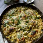 Salsa Verde Chicken Rice Skillet