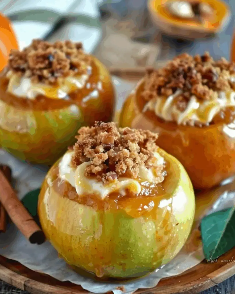 Baked Apples with Pumpkin Pie Filling