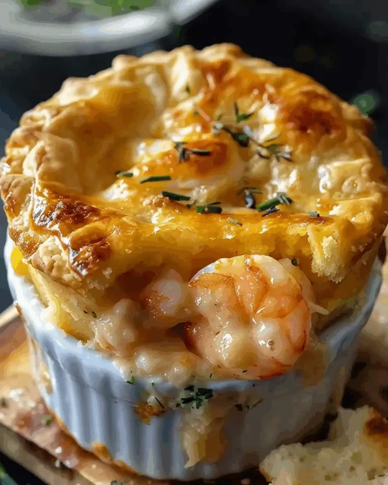 Seafood Pot Pie with Cheddar Bay Biscuit Topping