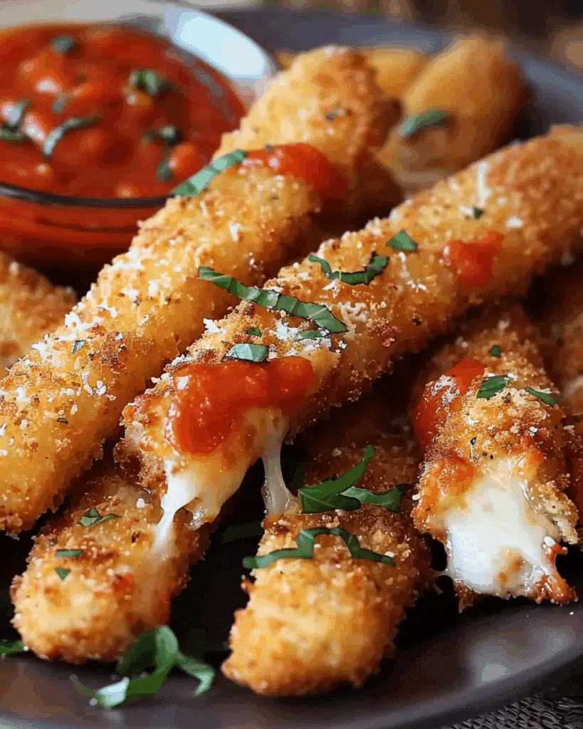 Deep Fried Pizza Sticks with Mozzarella