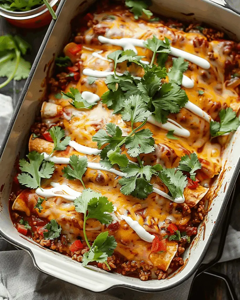 Easy Ground Beef Enchiladas