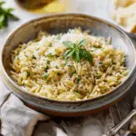 Garlic Parmesan Orzo Pasta