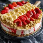 Strawberry Crunch Banana Pudding Cheesecake