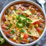 Creamy Vegetarian Tortilla Soup (Slow Cooker, Instant Pot, or Stovetop)