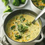 High Protein Broccoli Cheddar Soup