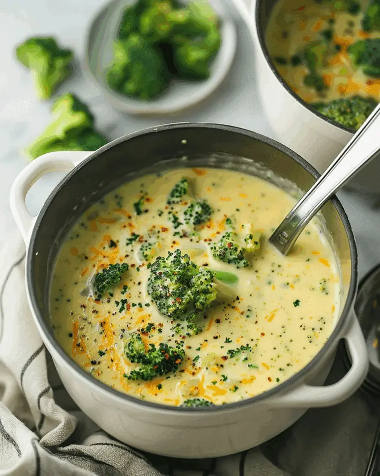 High Protein Broccoli Cheddar Soup