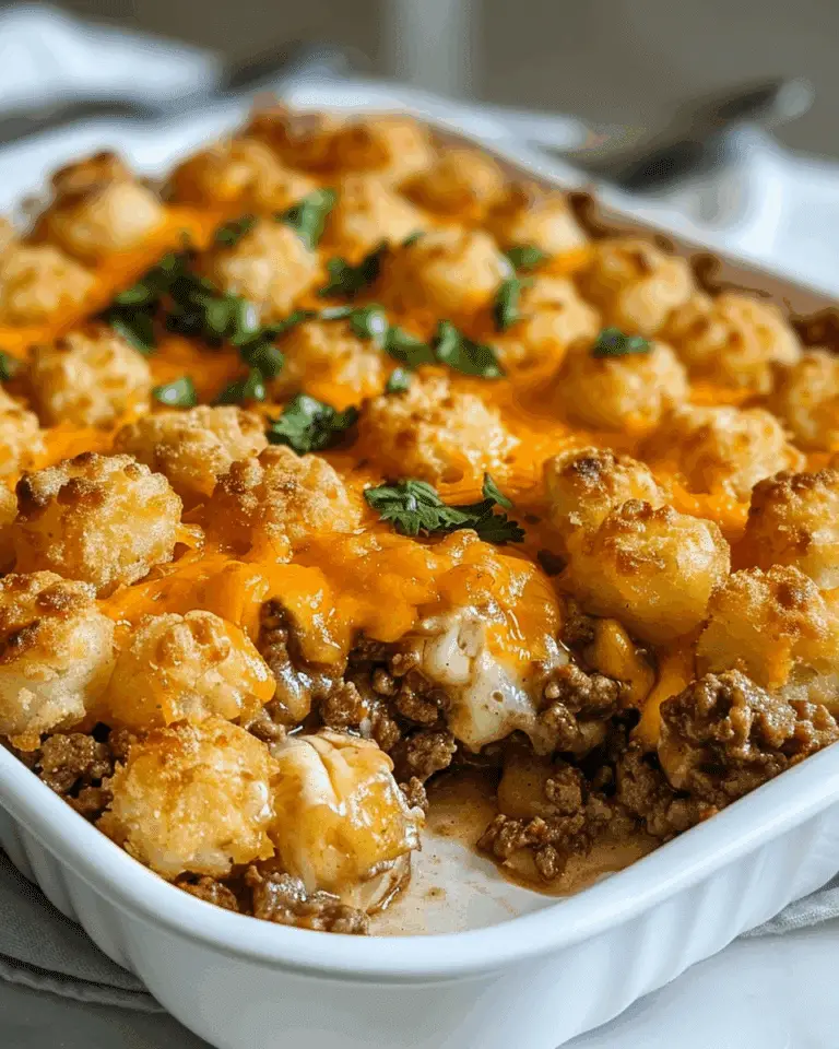 Tater Tot Casserole with Ground Beef