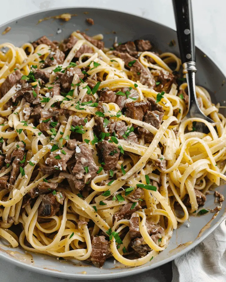 Caramelized Leek and Mushroom Gruyère Pasta