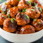Easy Slow Cooker Firecracker Chicken Meatballs