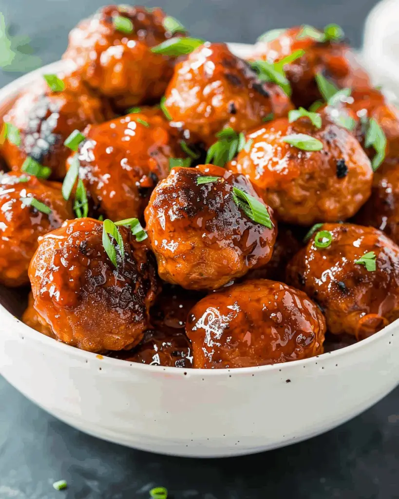 Easy Slow Cooker Firecracker Chicken Meatballs