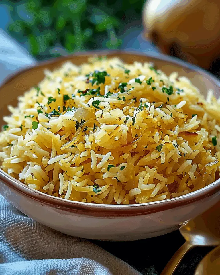 Rich and Savory Golden Onion Butter Rice