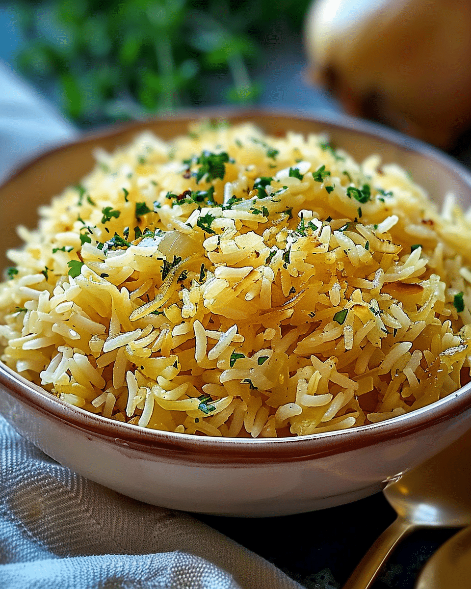 Rich and Savory Golden Onion Butter Rice | Evelyn's Cooking