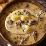 Cheesy Beef and Potato Soup