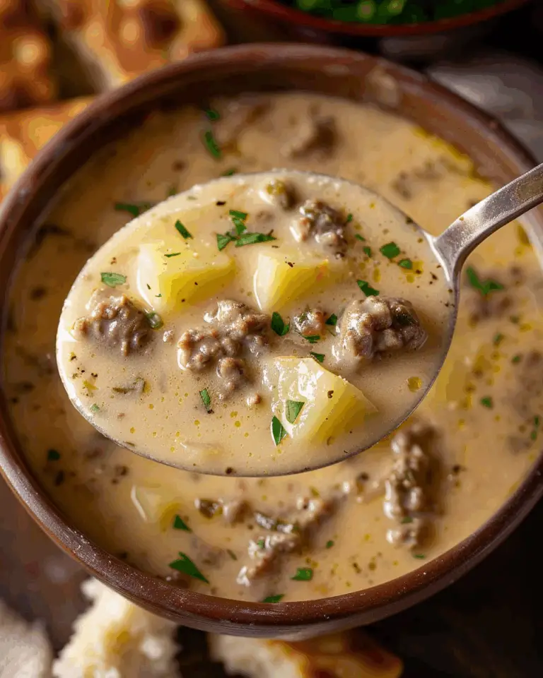 Cheesy Beef and Potato Soup