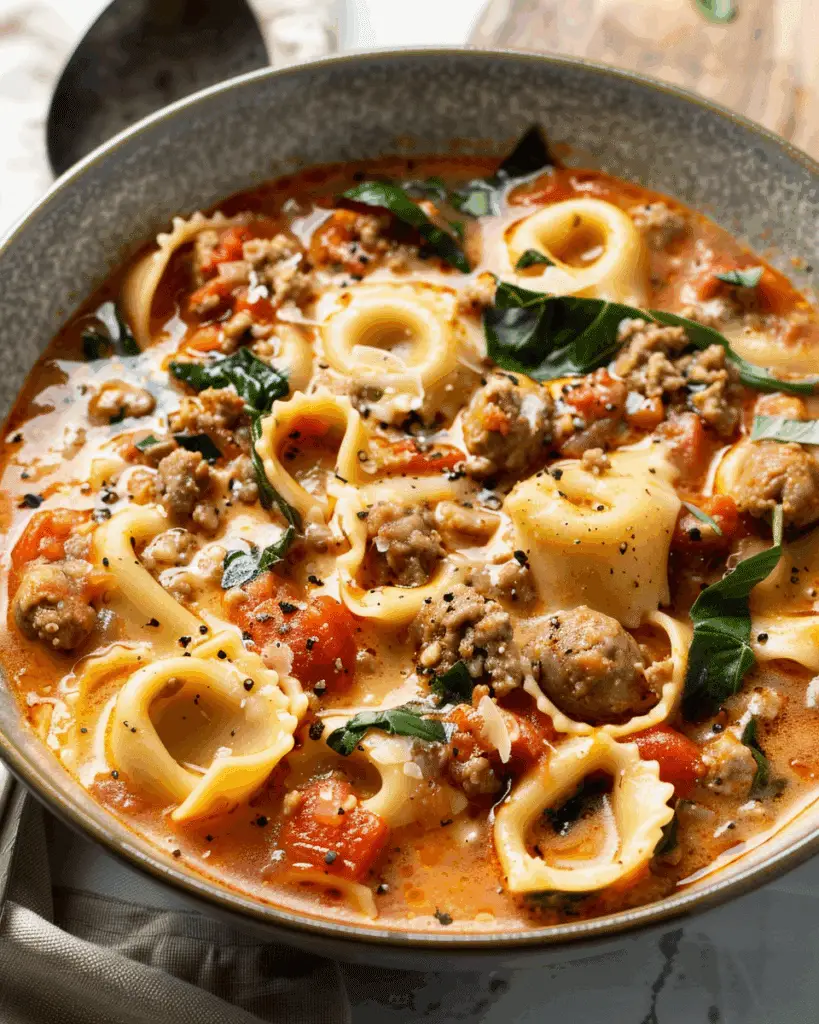 Italian Sausage Tortellini Soup