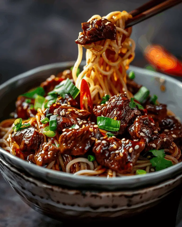 Sticky Beef Noodles