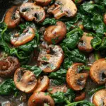 Sautéed Spinach with Mushrooms and Onions