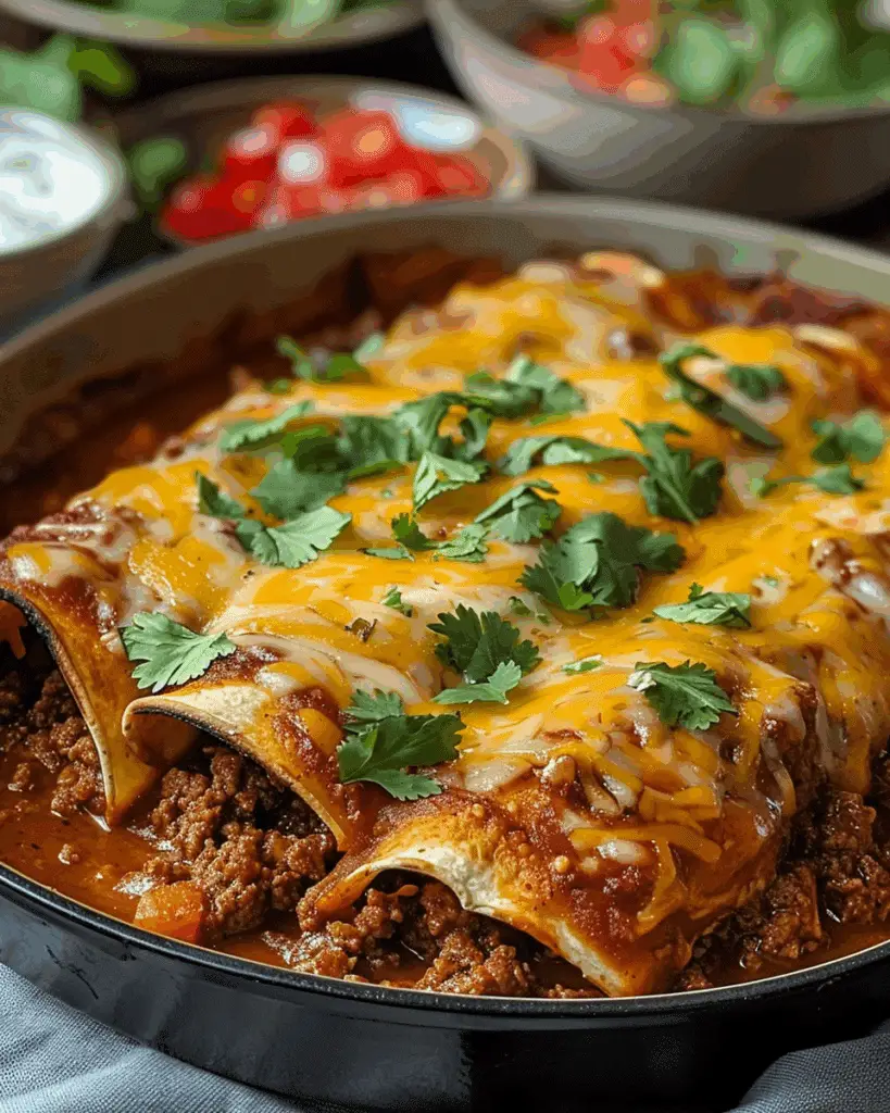 Quick and Easy Ground Beef Enchiladas