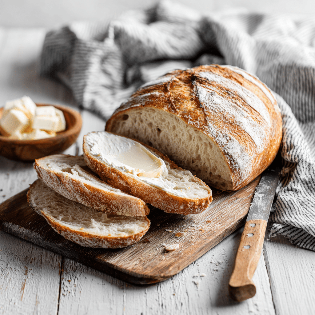 No-Knead Dutch Oven Parmesan Bread