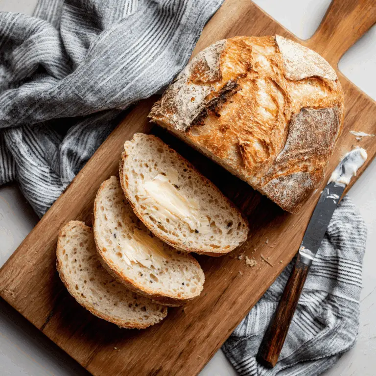 No-Knead Dutch Oven Parmesan Bread