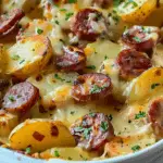 Cheesy Ranch Potatoes and Smoked Sausage Bake