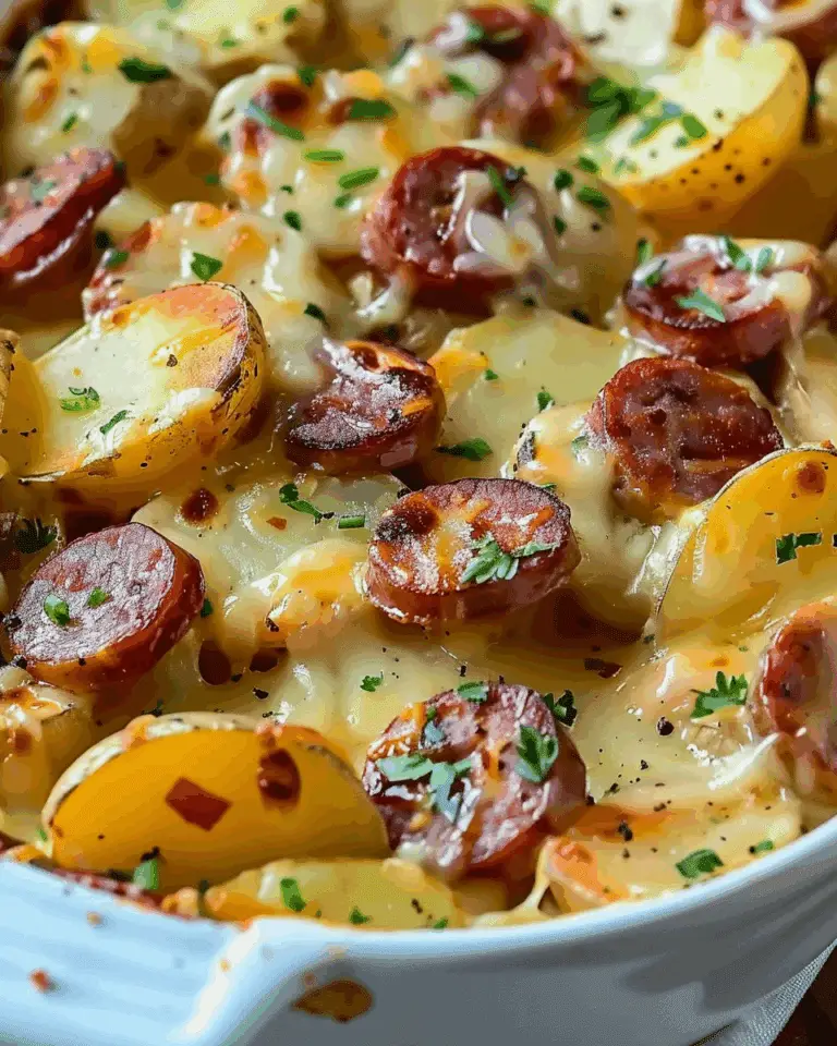 Cheesy Ranch Potatoes and Smoked Sausage Bake
