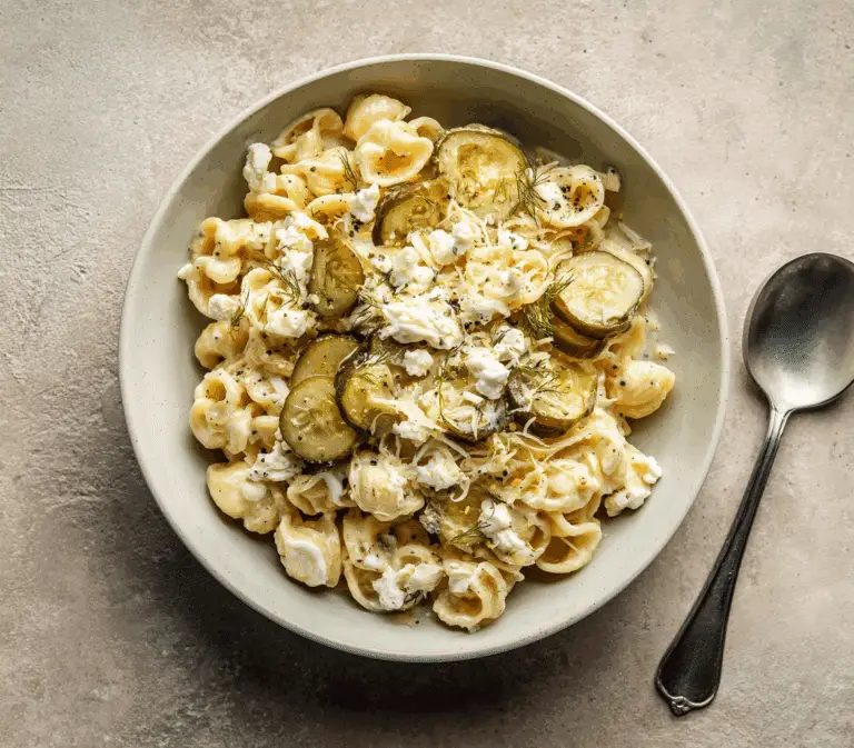 Creamy Dill Pickle Pasta Salad