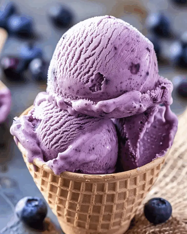 No-Churn Blueberry Ice Cream