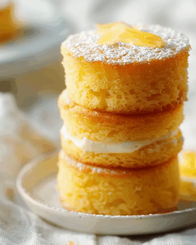 Mini Vanilla Sponge Cakes with Jam and Cream