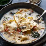 Creamy Tuscan Ravioli Soup