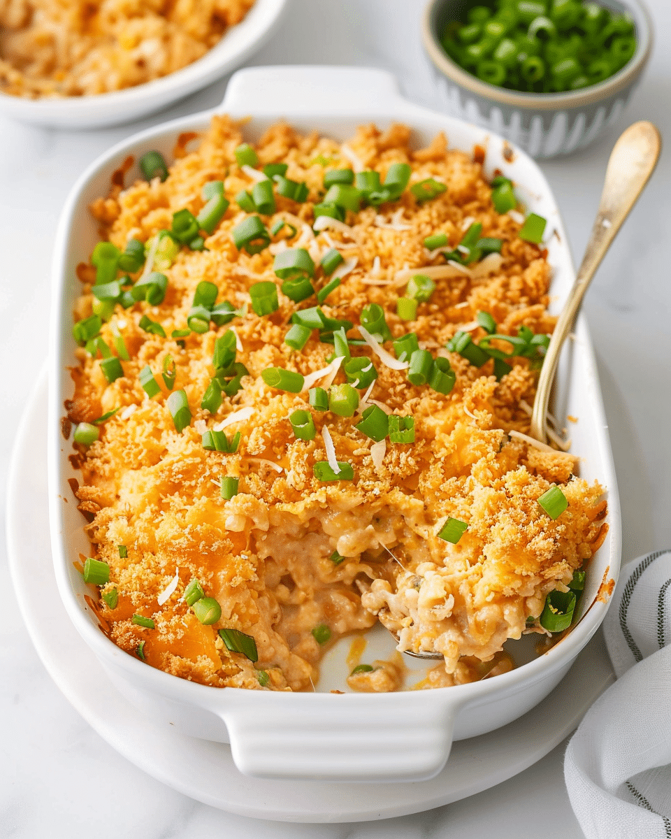 Creamy Ritz Chicken Casserole Evelyn S Cooking