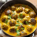 Jerk Chicken Meatballs in Coconut Curry Sauce